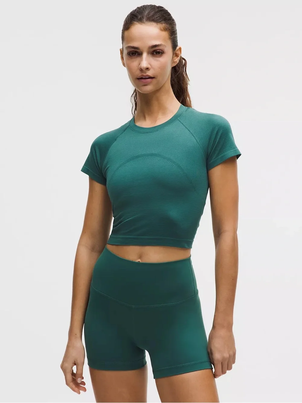 Lululemon Green Swiftly Tech Cropped short sleeve shirt - Picture 4 of 4